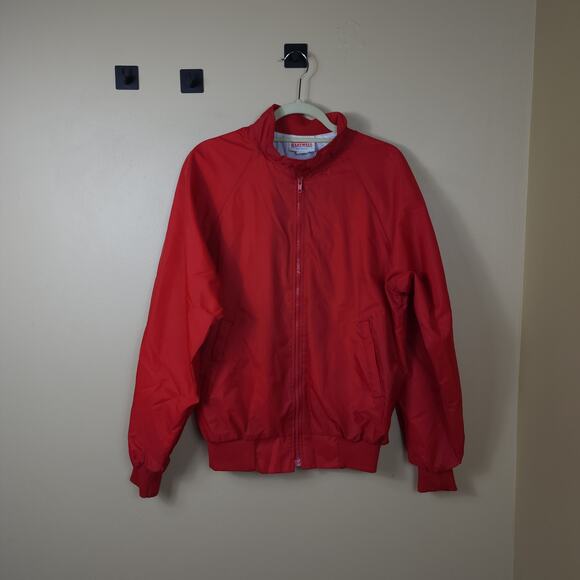 Vintage Hartwell Lightweight Full Front Zip up Windbreaker Jacket in Red Size M - Picture 1 of 12